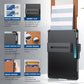 🔥Portemonnee voor mannen - met Pop Up Aluminium Case Geldclip Slanke lederen sleuven creditcard houder RFID Blokkeren Bifold Minimalistische portemonnee